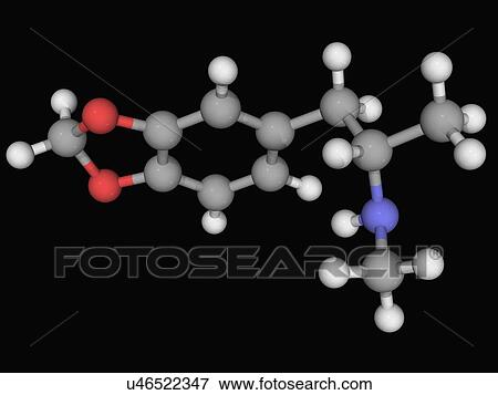 Stock Illustration - MDMA drug molecule. Fotosearch