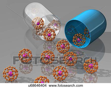 Stock Illustration - Medical nanoparticles, conceptual image. Fotosearch