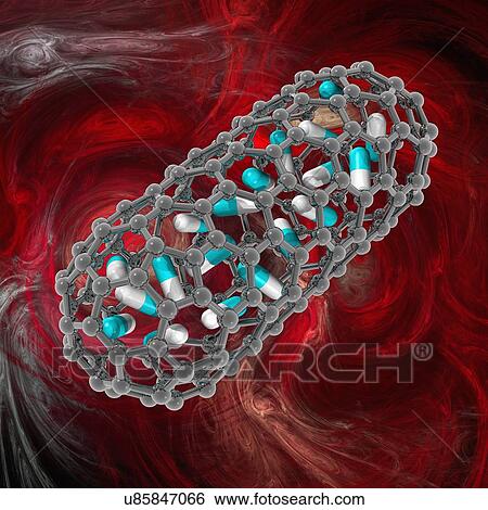 Stock Illustration - Medical nanoparticles, conceptual image. Fotosearch
