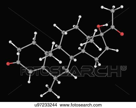 Stock Illustration - Medroxyprogesterone drug molecule. Fotosearch