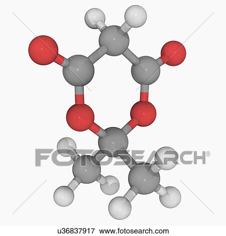 Stock Illustration - Meldrum's acid molecule. Fotosearch