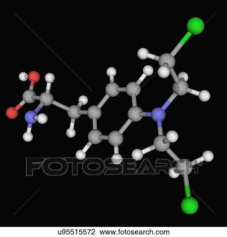 Melphalan drug molecule View Large Illustration Drawing - Melphalan drug molecule. Fotosearch