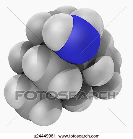 Clip Art - Memantine drug molecule. Fotosearch