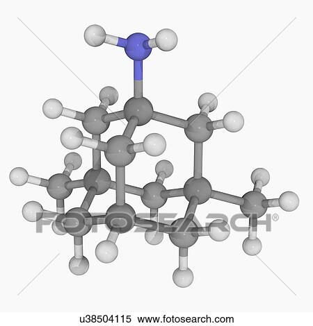Memantine drug molecule View Large Illustration Stock Illustration - Memantine drug molecule. Fotosearch