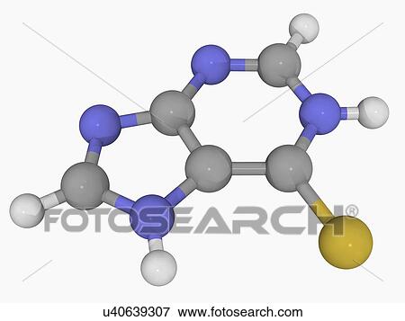 Mercaptopurine drug molecule View Large Illustration Stock Illustration - Mercaptopurine drug molecule. Fotosearch