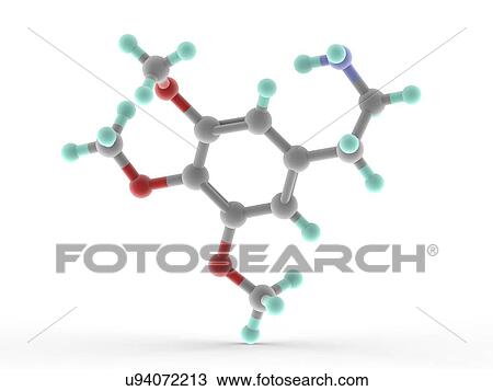 Mescaline drug molecule View Large Illustration Drawing - Mescaline drug molecule. Fotosearch