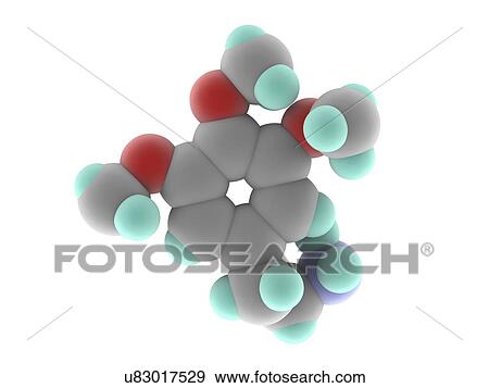 Stock Illustration - Mescaline drug molecule. Fotosearch