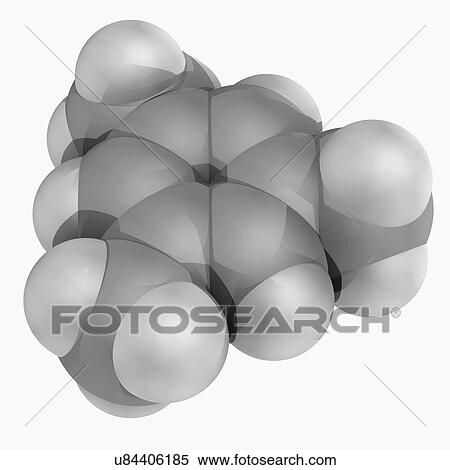 Stock Illustration - Mesitylene molecule. Fotosearch