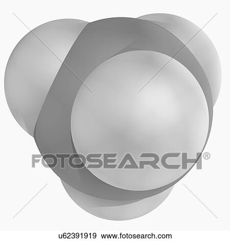 Methane molecule View Large Illustration Stock Illustration - Methane molecule. Fotosearch