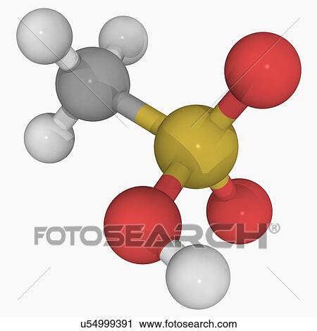 Methanesulfonic acid molecule View Large Illustration Clip Art - Methanesulfonic acid molecule. Fotosearch