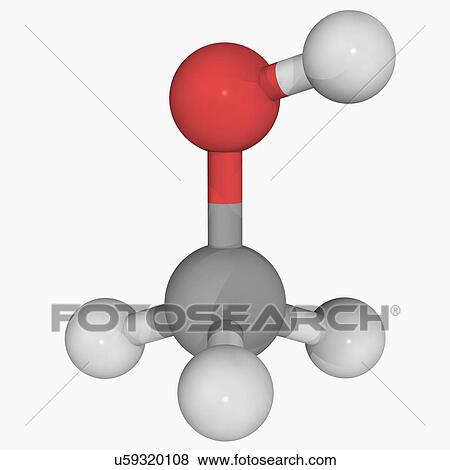Stock Illustration - Methanol molecule. Fotosearch