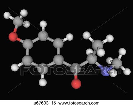 Stock Illustration - Methedrone drug molecule. Fotosearch