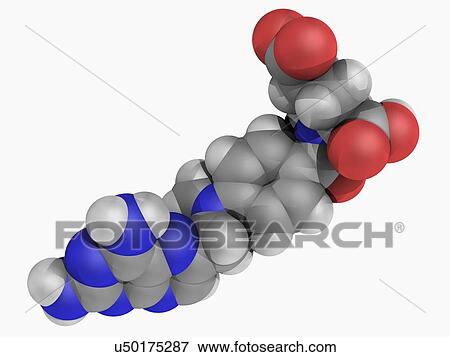 Stock Illustration - Methotrexate drug molecule. Fotosearch