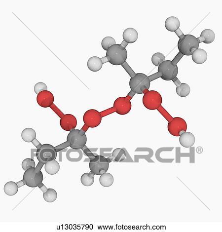 Clipart - Methyl ethyl ketone peroxide molecule. Fotosearch