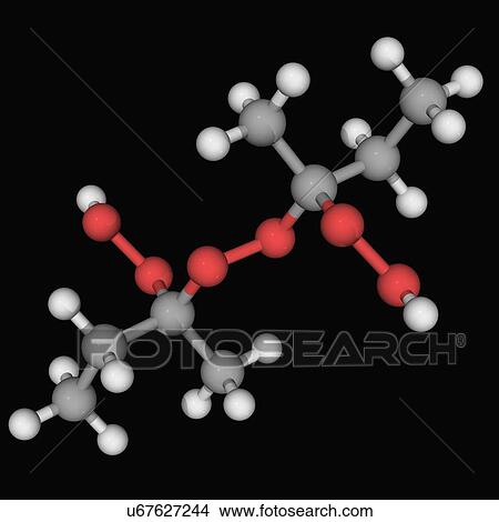 Methyl ethyl ketone peroxide molecule View Large Illustration Stock Illustration - Methyl ethyl ketone peroxide molecule. Fotosearch