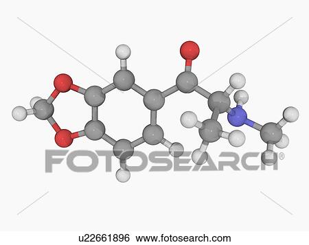 Stock Illustration - Methylone drug molecule. Fotosearch