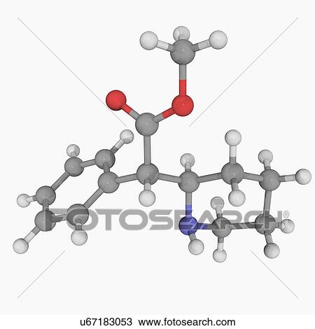 Methylphenidate drug molecule View Large Illustration Drawing - Methylphenidate drug molecule. Fotosearch