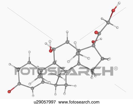 Stock Illustration - Methylprednisolone drug molecule. Fotosearch