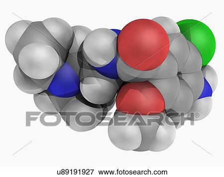 Stock Illustration - Metoclopramide drug molecule. Fotosearch