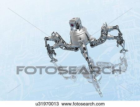 Microrobot, conceptual artwork View Large Illustration Drawing - Microrobot, conceptual artwork. Fotosearch