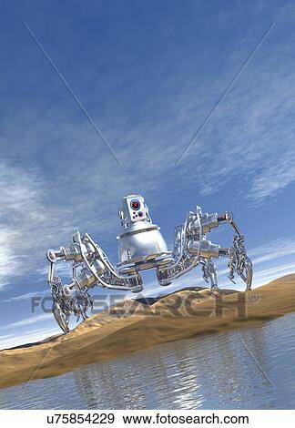 Stock Illustration - Microrobot, conceptual artwork. Fotosearch