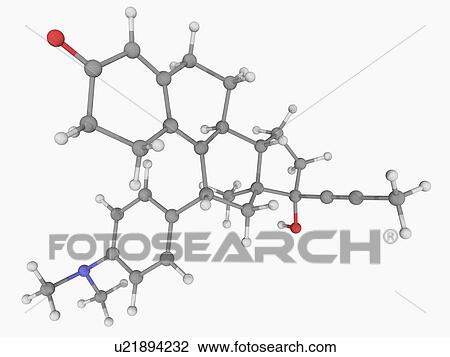 Mifepristone drug molecule View Large Illustration Drawing - Mifepristone drug molecule. Fotosearch