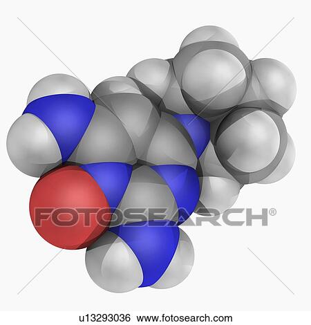 Stock Illustration - Minoxidil drug molecule. Fotosearch