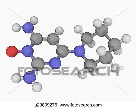 Stock Illustration - Minoxidil drug molecule. Fotosearch