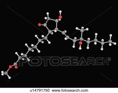 Clipart - Misoprostol drug molecule. Fotosearch