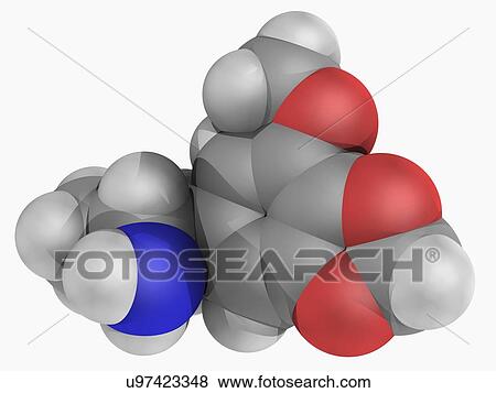 Stock Illustration - MMDA drug molecule. Fotosearch