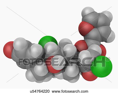 Mometasone furoate drug molecule View Large Illustration Clipart - Mometasone furoate drug molecule. Fotosearch