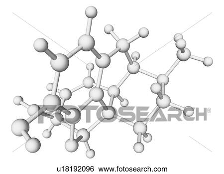 Stock Illustration - Morphine drug molecule. Fotosearch