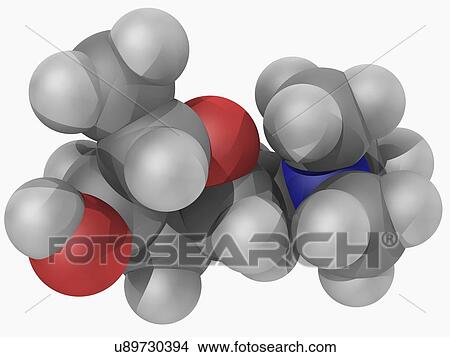 Stock Illustration - Muscarine molecule. Fotosearch