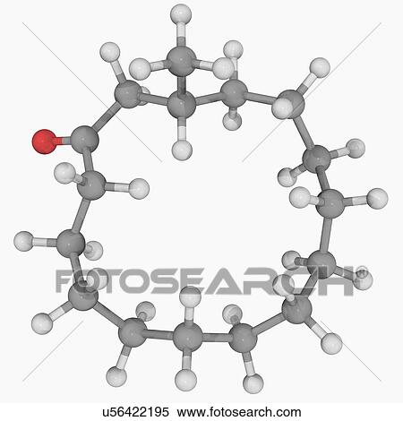 Stock Illustration - Muscone molecule. Fotosearch