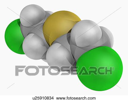 Mustard gas molecule View Large Illustration Stock Illustration - Mustard gas molecule. Fotosearch