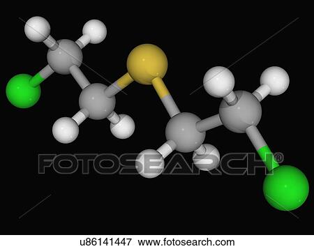 Mustard gas molecule View Large Illustration Stock Illustration - Mustard gas molecule. Fotosearch