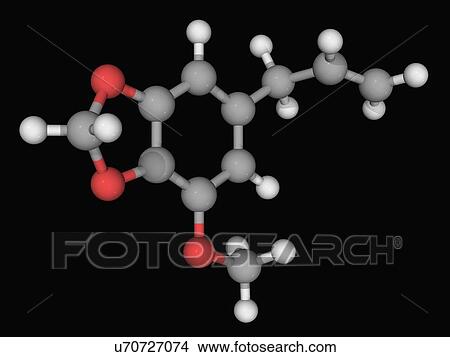 Myristicin molecule View Large Illustration Stock Illustration - Myristicin molecule. Fotosearch