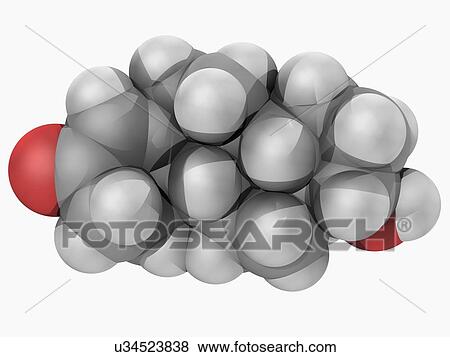 Stock Illustration - Nandrolone drug molecule. Fotosearch
