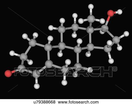 Stock Illustration - Nandrolone drug molecule. Fotosearch
