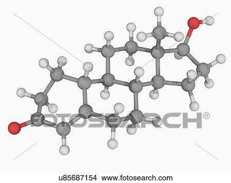 Stock Illustration - Nandrolone drug molecule. Fotosearch