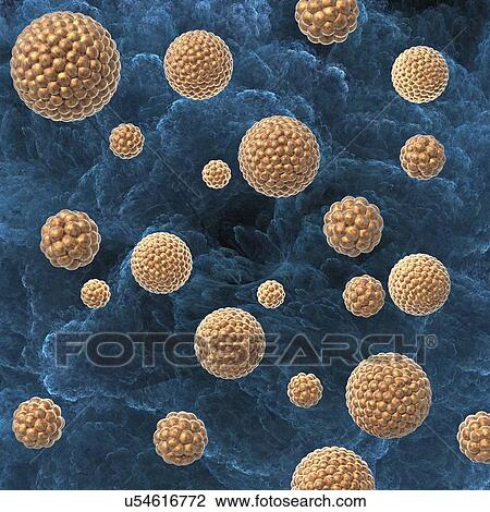 Drawing - Nanoparticles, artwork. Fotosearch