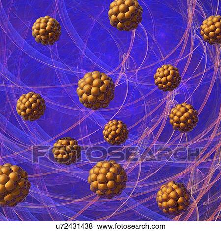 Nanoparticles, artwork View Large Illustration Stock Illustration - Nanoparticles, artwork. Fotosearch
