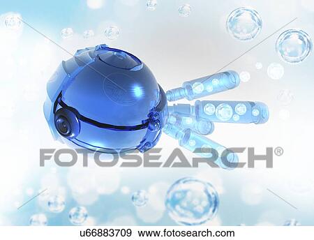 Nanorobot, conceptual artwork View Large Illustration Stock Illustration - Nanorobot, conceptual artwork. Fotosearch