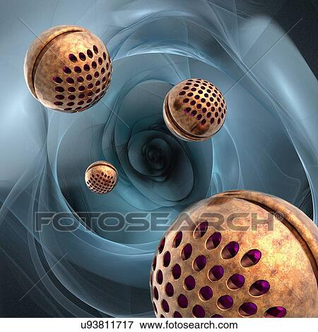 Stock Illustration - Nanorobots, artwork. Fotosearch