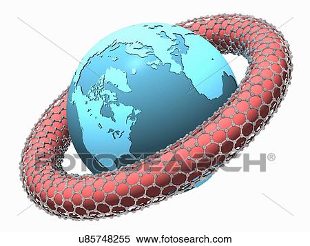 Stock Illustration - Nanotechnology, conceptual artwork. Fotosearch