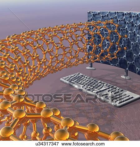 Stock Illustration - Nanotechnology research, conceptual image. Fotosearch