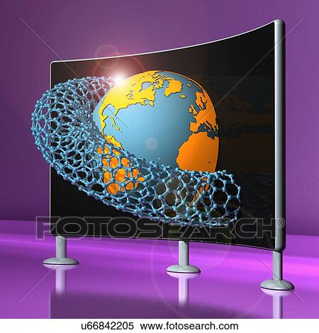 Stock Illustration - Nanotechnology research, conceptual image. Fotosearch