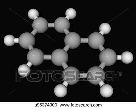 Clipart - Naphtalene molecule. Fotosearch