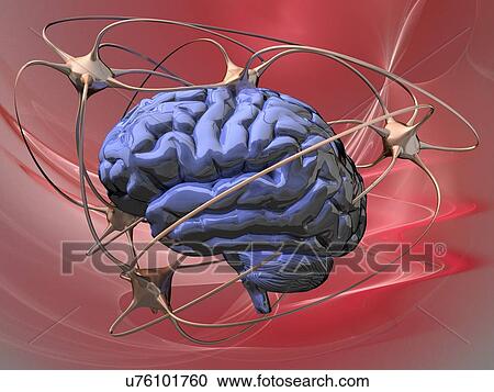 Clipart - Neural network, conceptual artwork. Fotosearch