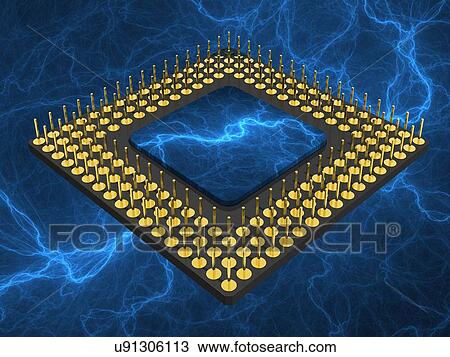 Drawing - Neural network, conceptual artwork. Fotosearch